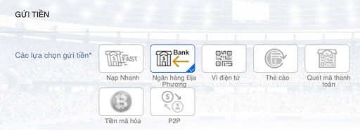 Nhấn chọn “chuyển tiền qua ngân hàng”